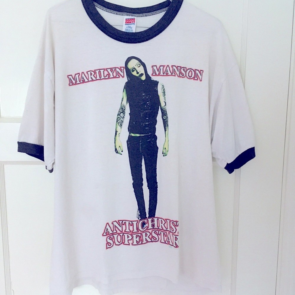Vintage Marilyn Manson ringer t-shirt 90’s